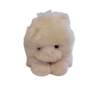 Vintage Russ Berrie SABRINA White Persian Kitty Cat Plush Stuffed Animal Damaged